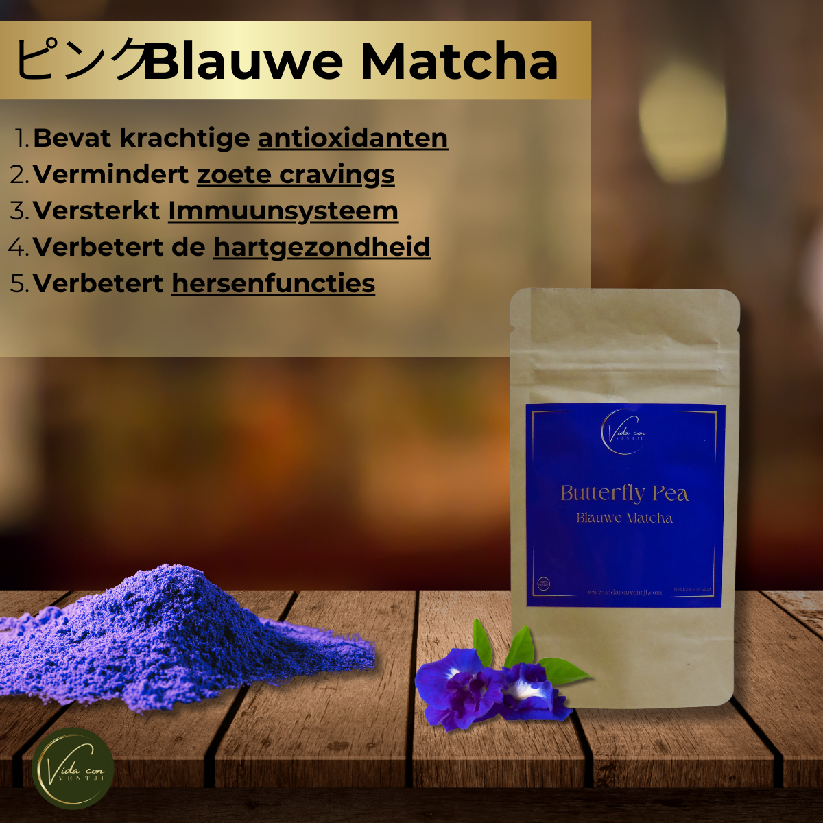 Blauwe Matcha