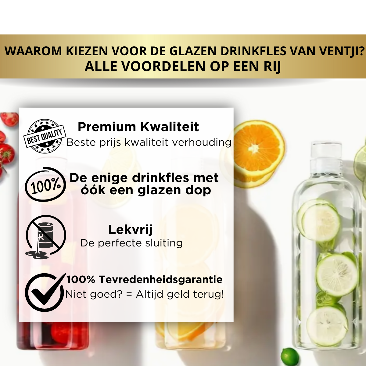 Glazen drinkflessen