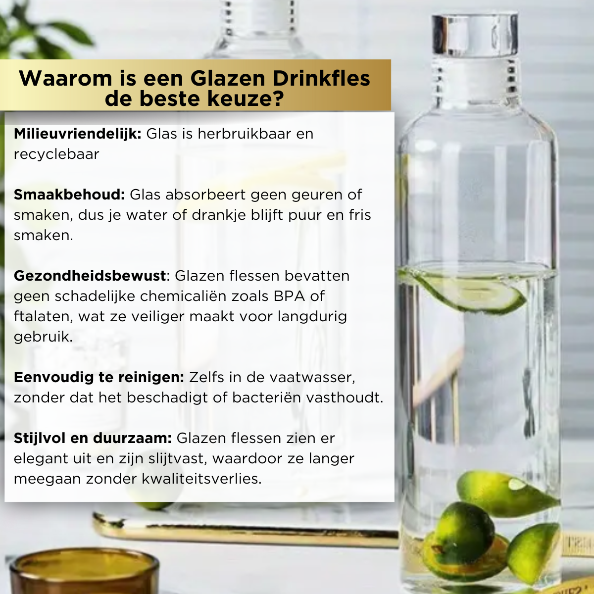 Glazen drinkflessen