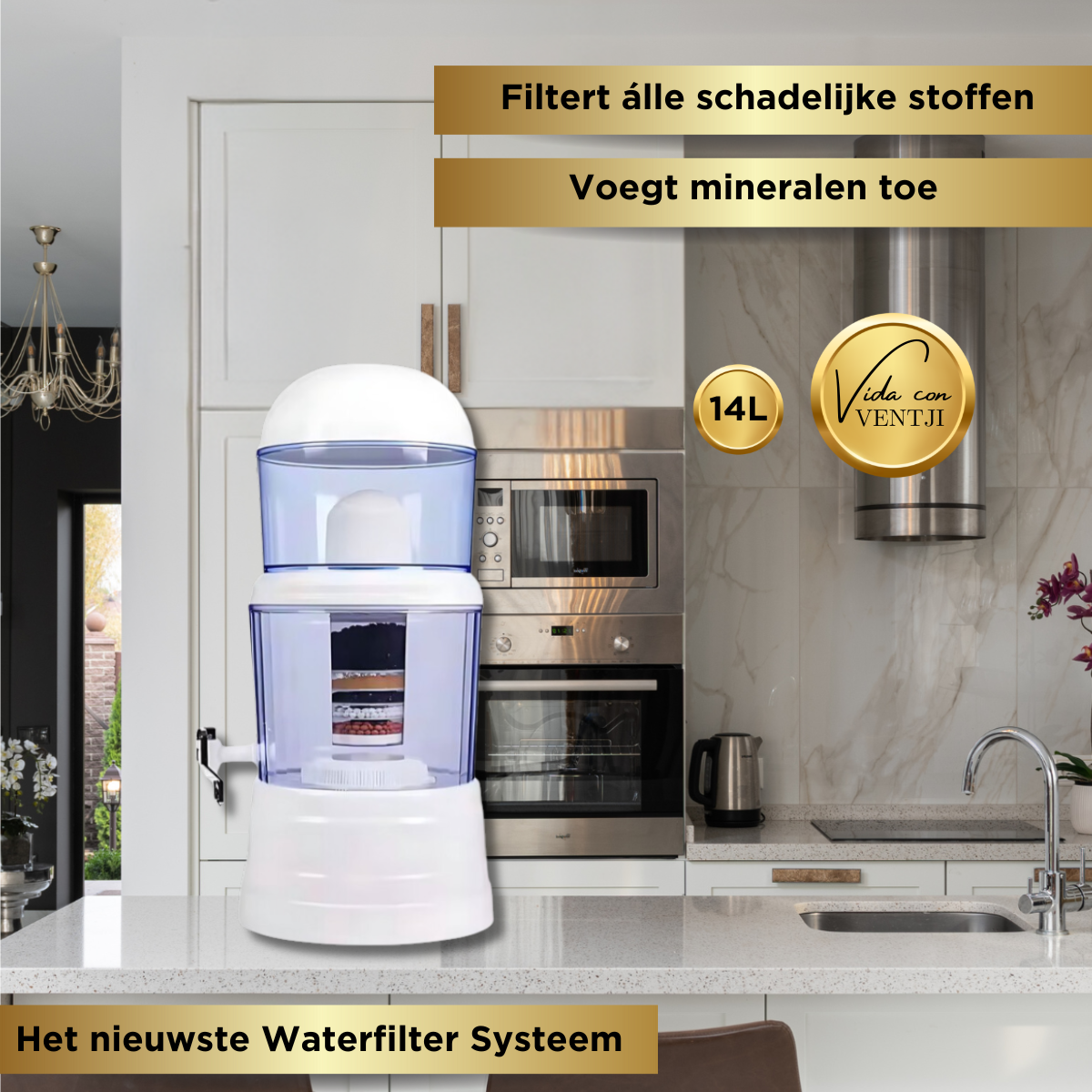 Zwaartekracht Waterfilter Wit