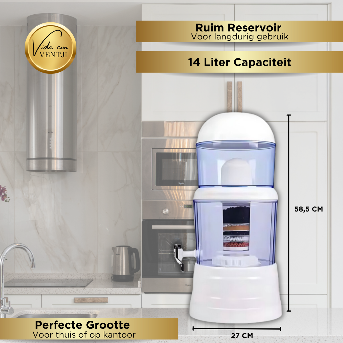 Zwaartekracht Waterfilter Wit