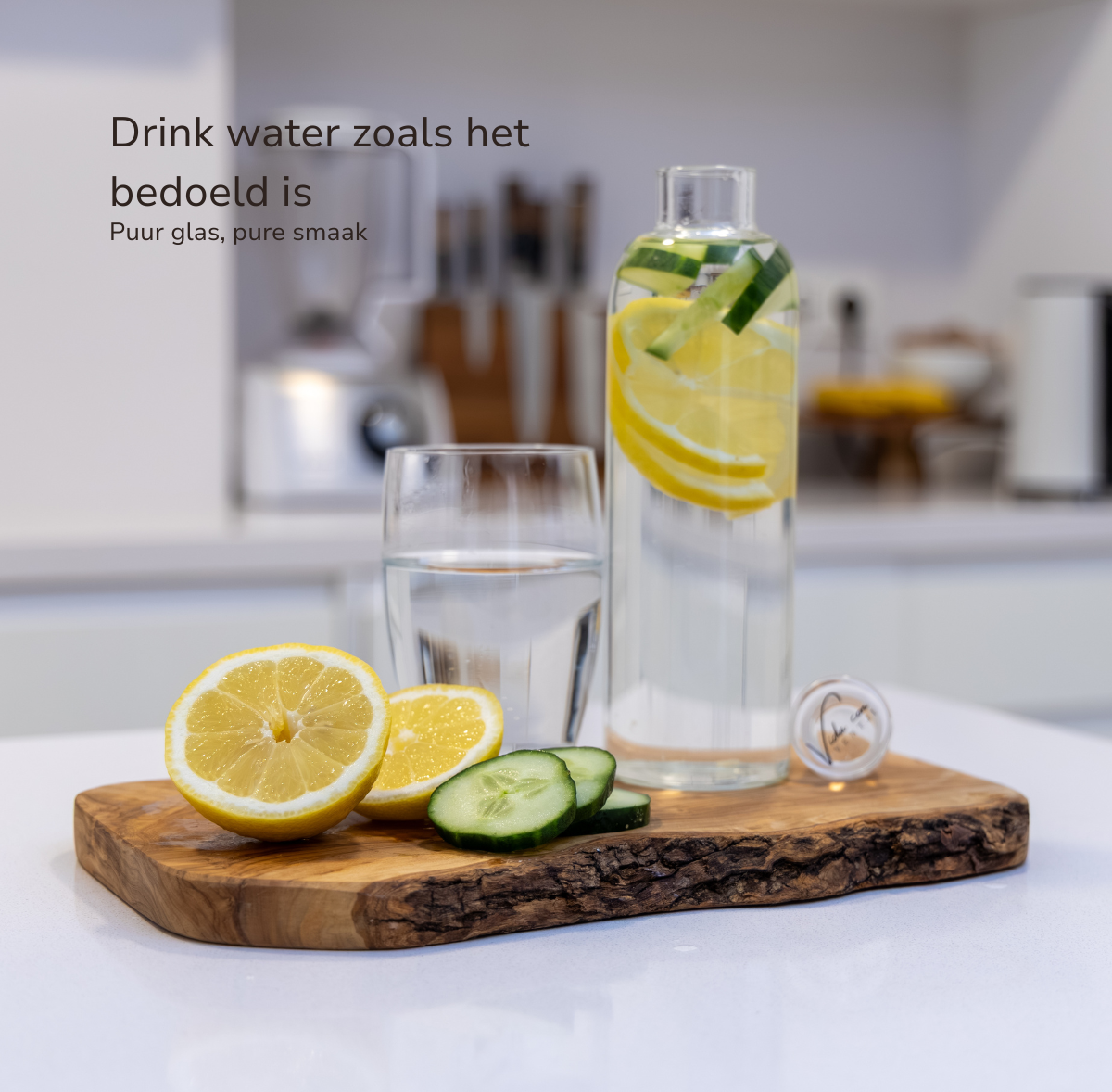 Glassi® Premium Glazen Drinkfles Met Glazen Dop - 2 Pack