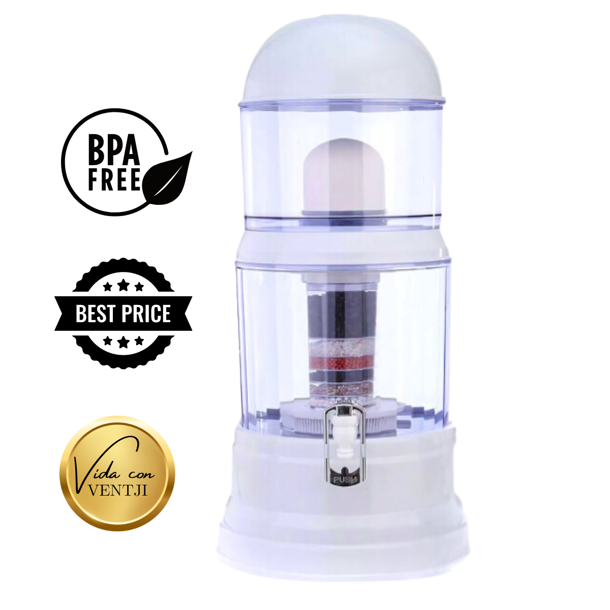 Zwaartekracht Waterfilter Wit