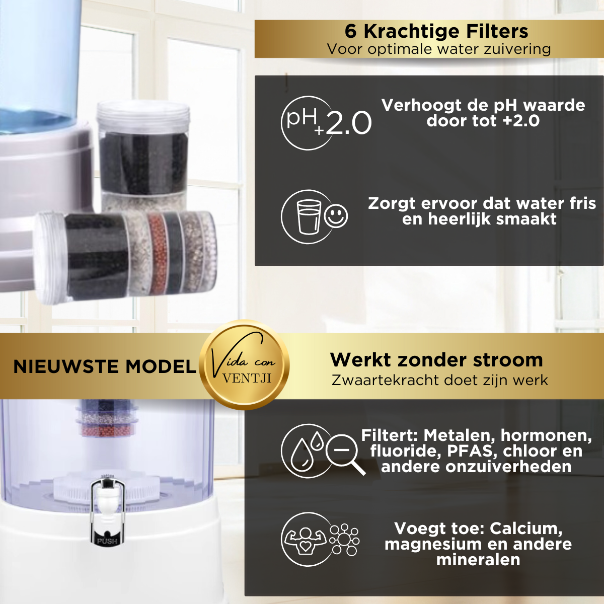 Zwaartekracht Waterfilter